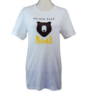 Golden Bear Mama Tshirt Womens Sz M White Graphic Mom‎ Parent Pep Gear Shirt Top